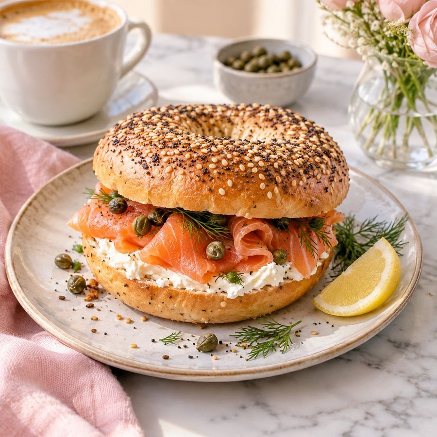 Bagel de salmón